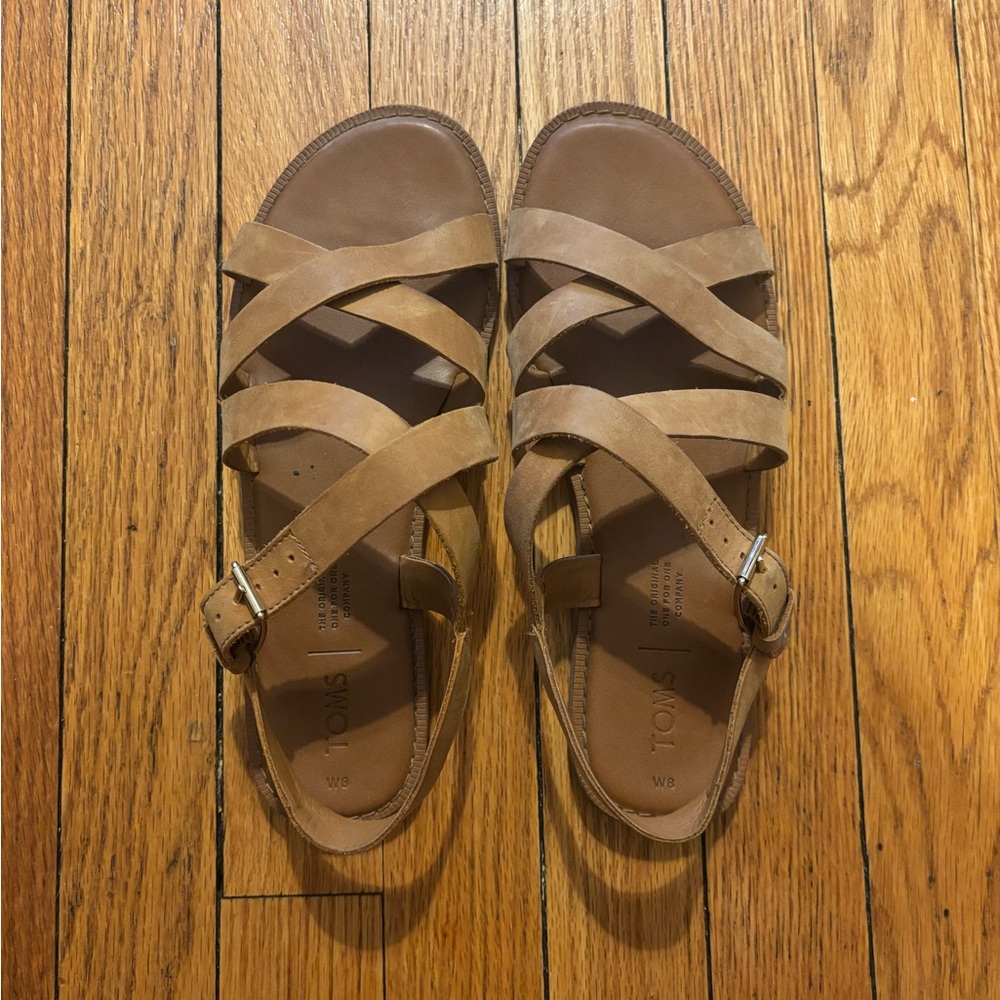 TOMS Tan Strappy Sandals